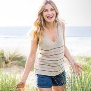 NWT: Celtic & Co Small Linen Cotton Vest Top